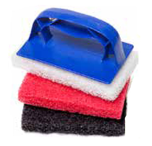 Hand size utility pad - red duty blue (pkg of 40) - 255-8027