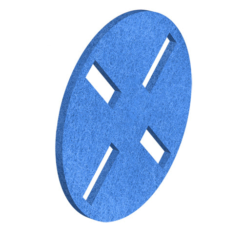 19 inch quad slotted scrubbing pads (blue) (5 per case) - 257-1012
